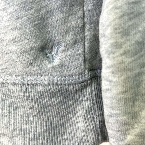 American Eagle - Grey Macrame Fringe Design Long Sleeve Sweatshirt Size Small - Picture 7 of 14